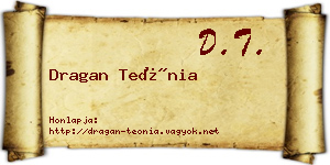 Dragan Teónia névjegykártya